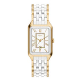 Reloj Fossil Raquel Acero Inoxidable / Cerámica 26mm Mujer Dorado / Blanco