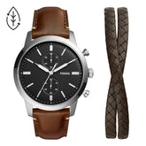 Reloj Fossil Townsman Cuarzo Cuero Hombre - FS5967SET