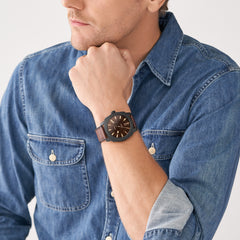Reloj Fossil Machine Cuarzo Cuero Hombre - FS5972