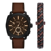Reloj Fossil Machine Cuarzo Cuero Hombre - FS6102SET