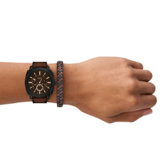 Reloj Fossil Machine Cuarzo Cuero Hombre - FS6102SET