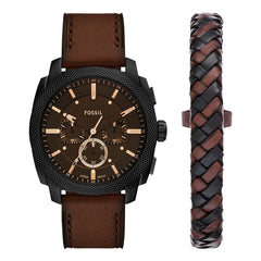 Reloj Fossil Machine Cuarzo Cuero Hombre - FS6102SET