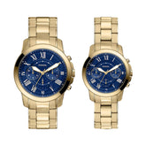 Reloj Fossil Grant Set Acero Inoxidable 44 - 34mm Unisex Dorado