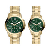 Reloj Fossil Grant Set Acero Inoxidable 42-34mm Unisex Verde