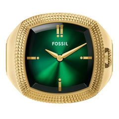 Reloj Anillo Fossil Nick Jonas Machine Luxe Cuarzo Acero Inoxidable Unisex