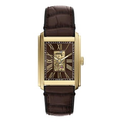 Reloj Fossil Automático Carraway Cuero 42mm Hombre Café