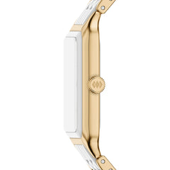 Reloj Fossil Raquel Acero Inoxidable / Cerámica 26mm Mujer Dorado / Blanco