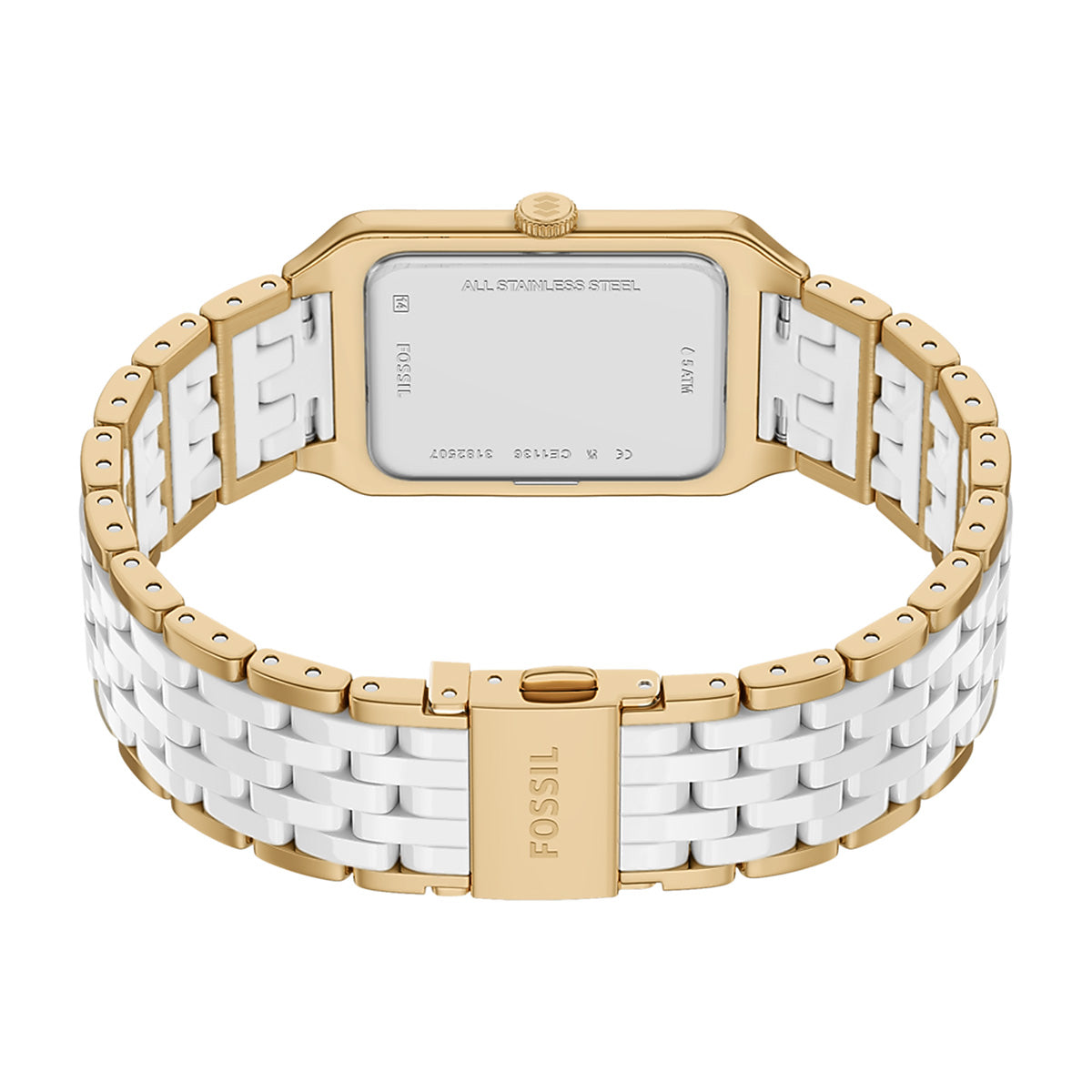 Reloj Fossil Raquel Acero Inoxidable / Cerámica 26mm Mujer Dorado / Blanco