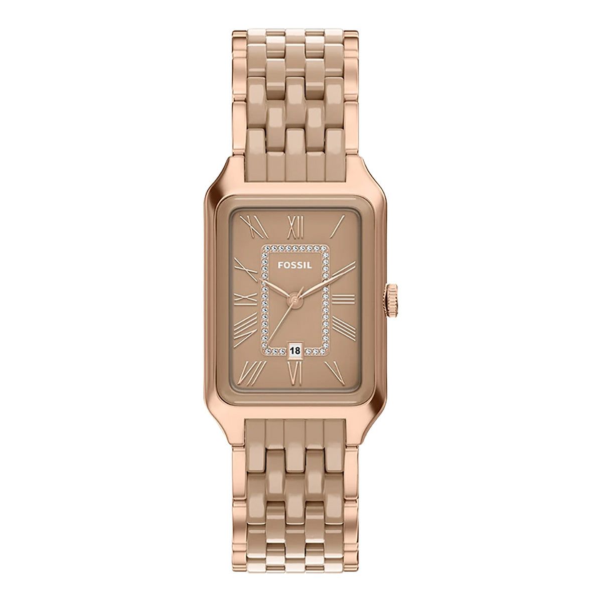 Reloj Fossil Raquel Acero Inoxidable / Cerámica 26mm Mujer Dorado / Blanco