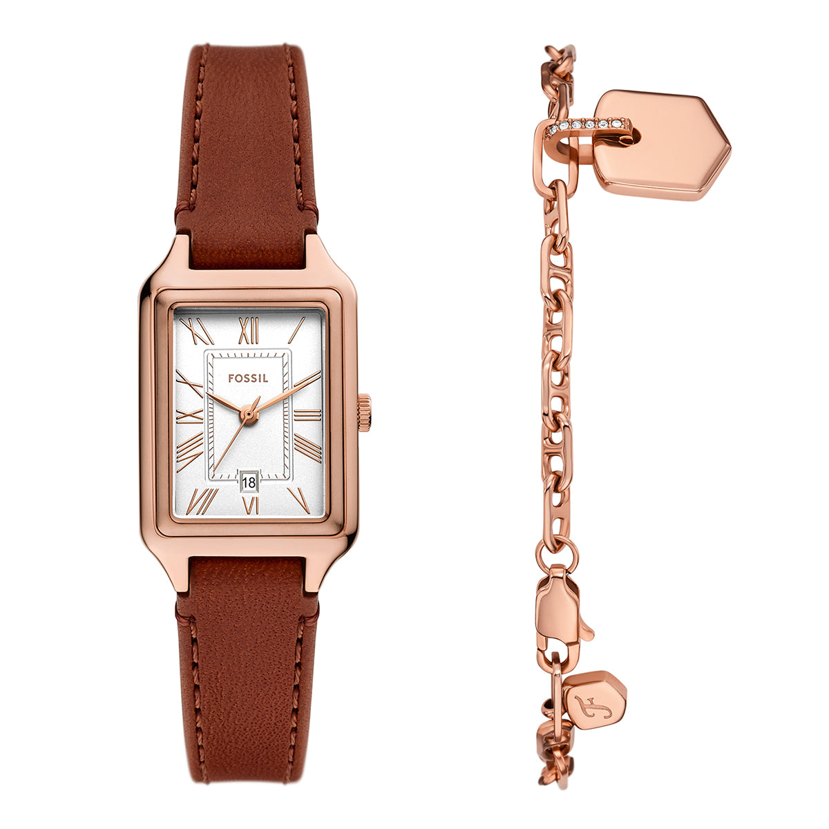 Reloj Fossil Raquel Set Cuarzo Cuero Mujer - ES5377SET