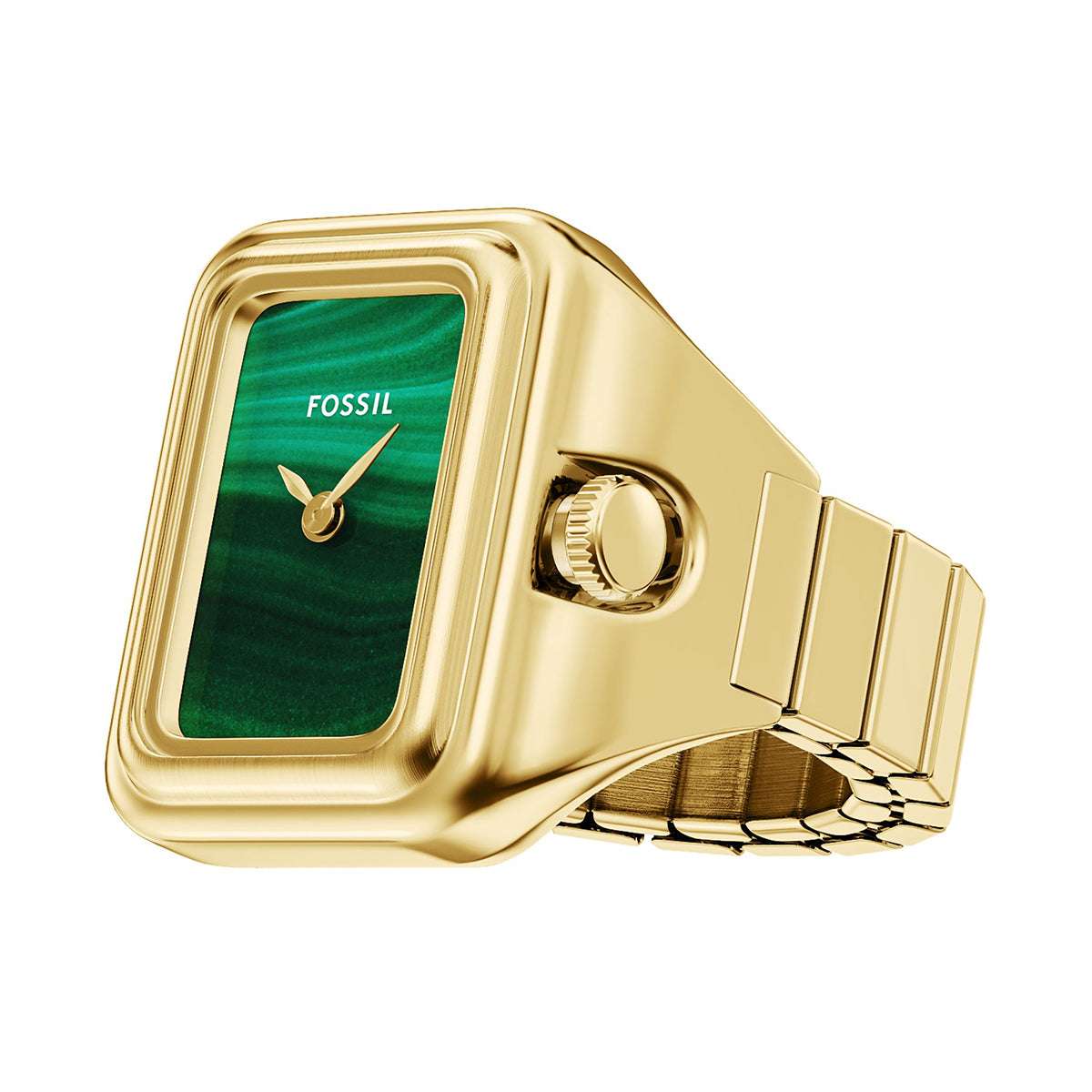 Reloj Anillo Fossil Ringwatch Cuarzo Acero Inoxidable Mujer