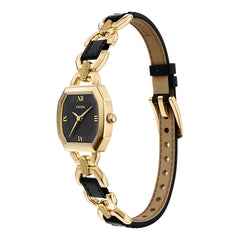 Reloj Fossil Harlow Acero Inoxidable / Cuero 22mm Mujer Negro / Dorado