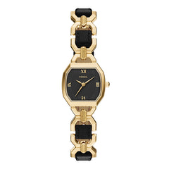 Reloj Fossil Harlow Acero Inoxidable / Cuero 22mm Mujer Negro / Dorado
