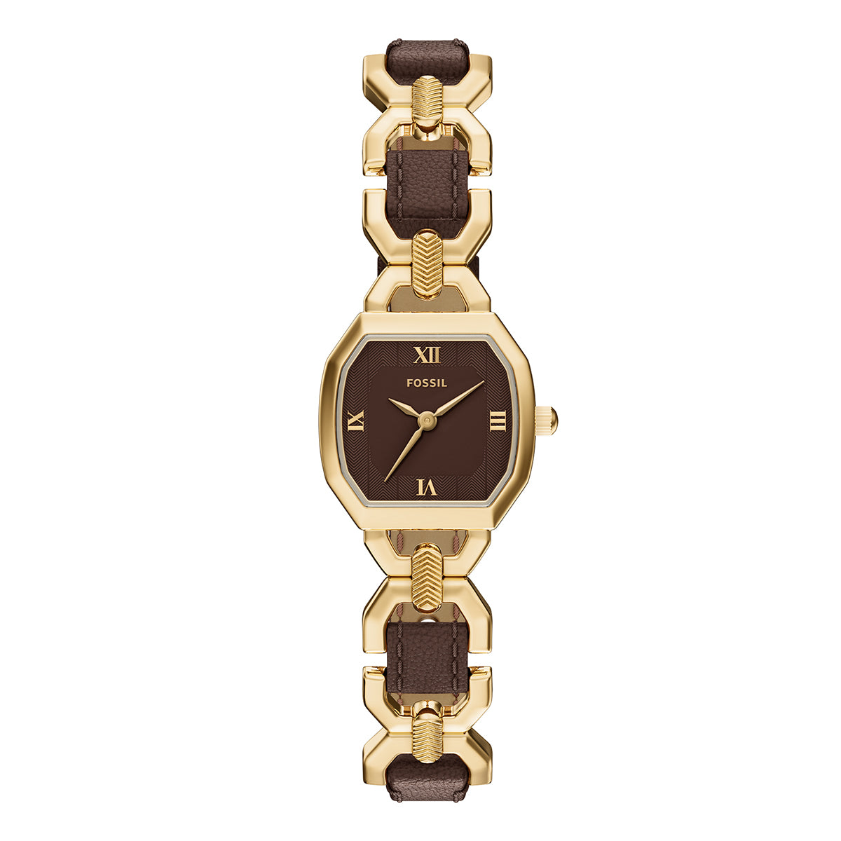 Reloj Fossil Harlow Acero Inoxidable / Cuero 22mm Mujer Negro / Dorado