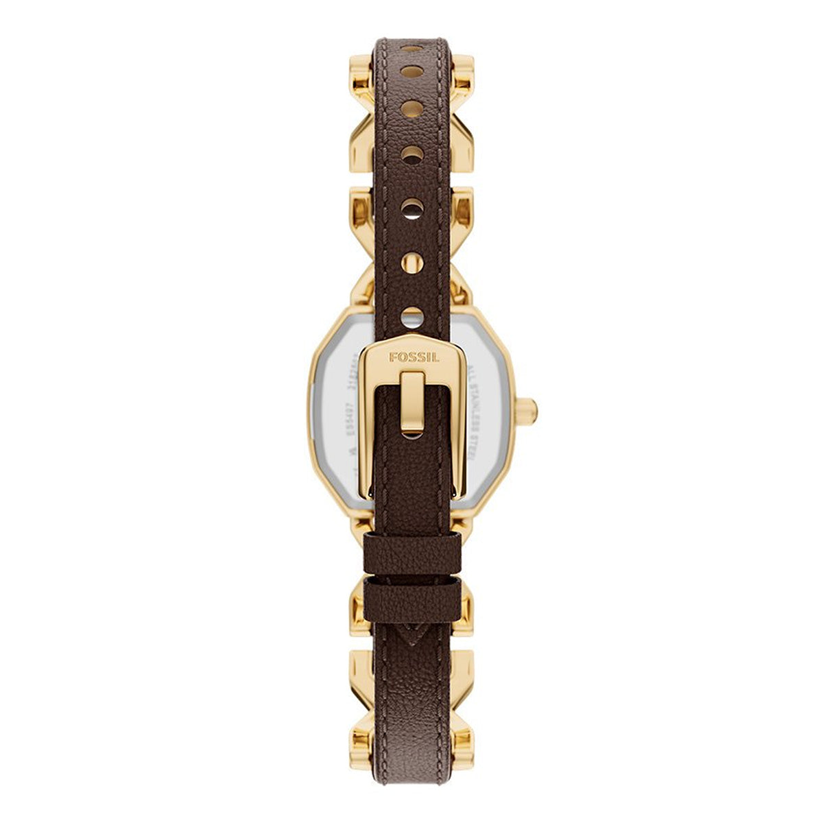 Reloj Fossil Harlow Acero Inoxidable / Cuero 22mm Mujer Negro / Dorado