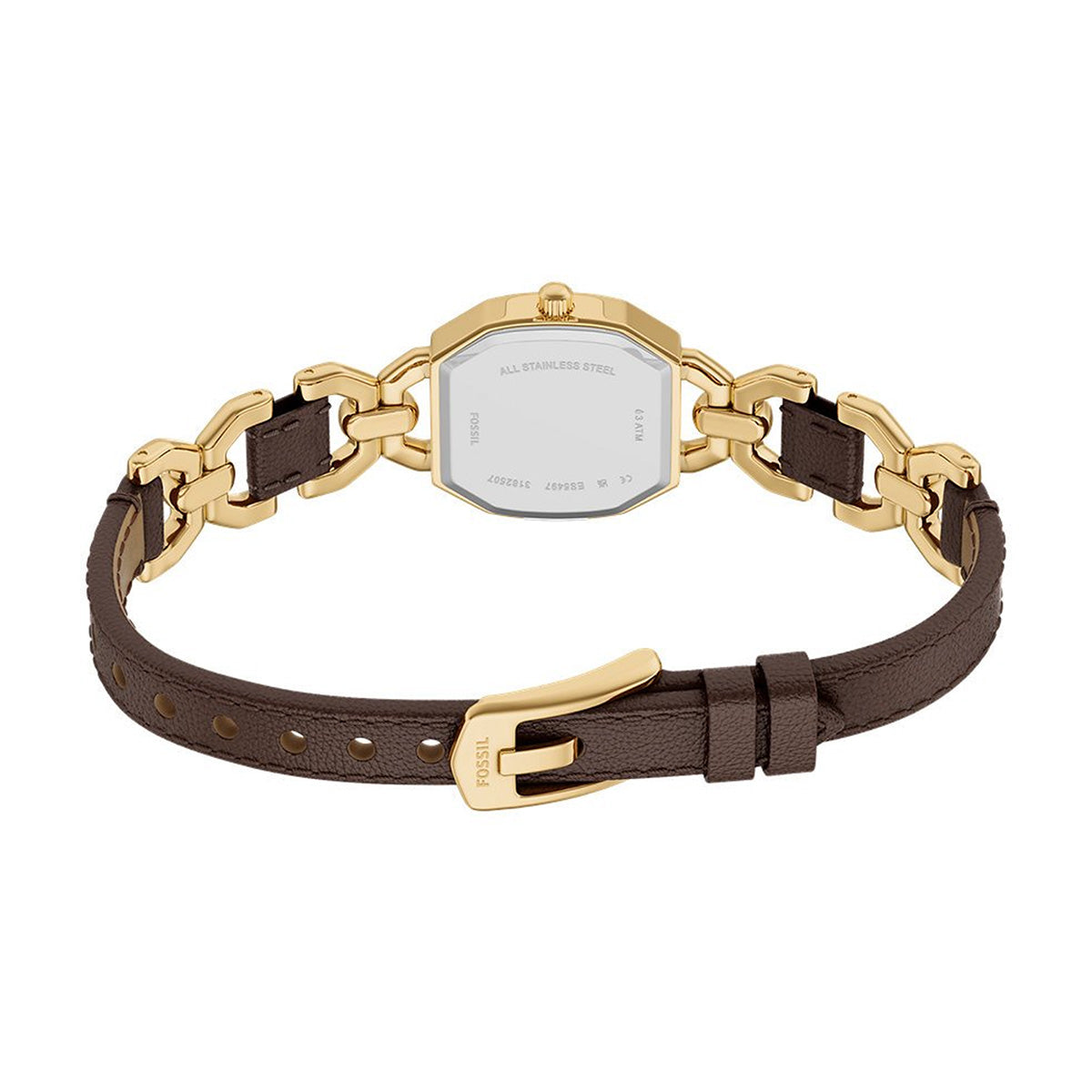 Reloj Fossil Harlow Acero Inoxidable / Cuero 22mm Mujer Negro / Dorado
