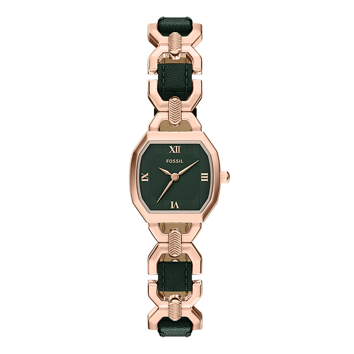 Reloj Fossil Harlow Acero Inoxidable / Cuero 22mm Mujer Negro / Dorado