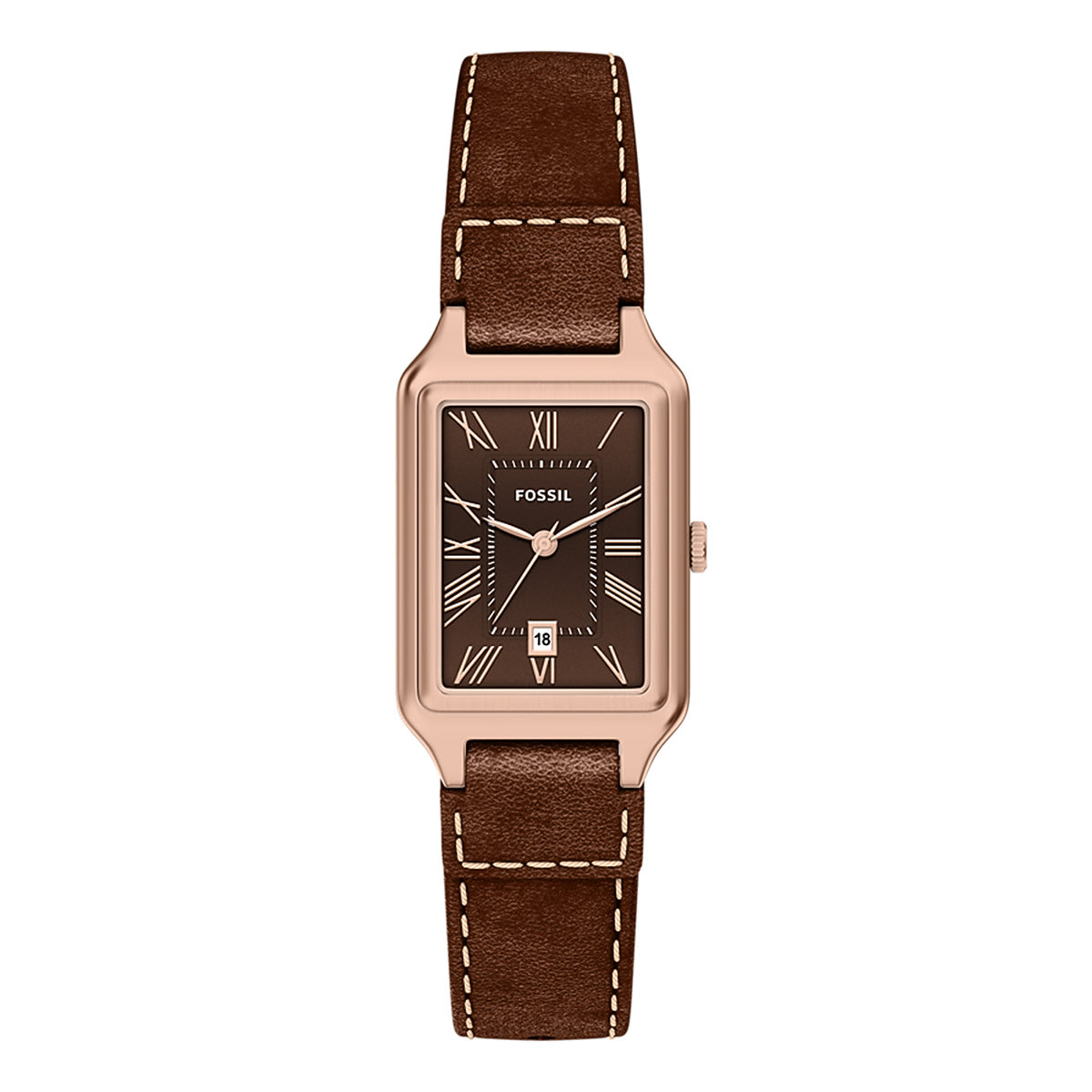 Reloj Fossil Raquel Cuero 23mm Mujer Café