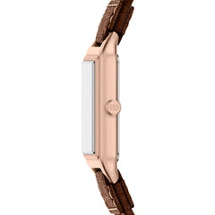 Reloj Fossil Raquel Cuero 23mm Mujer Café