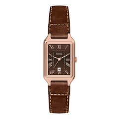 Reloj Fossil Raquel Cuero 23mm Mujer Café