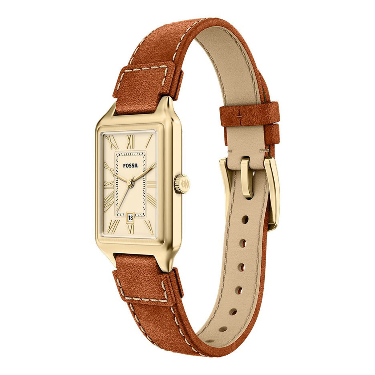 Reloj Fossil Raquel Cuero 23mm Mujer Café