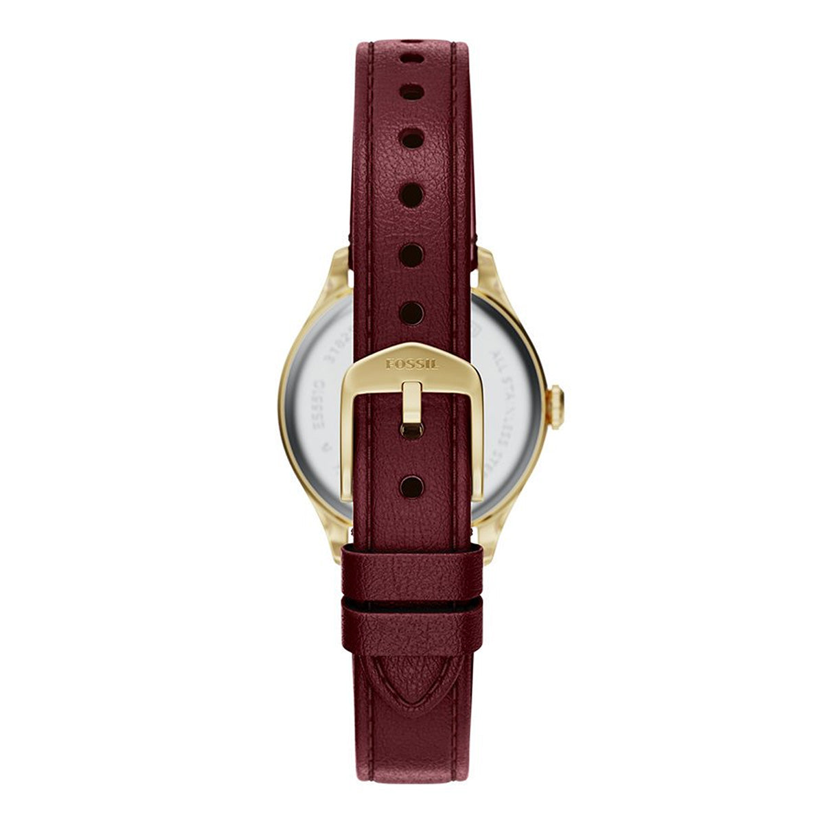Reloj Fossil Gilmore Cuero 28mm Mujer Vinotinto