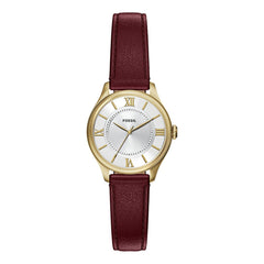 Reloj Fossil Gilmore Cuero 28mm Mujer Vinotinto