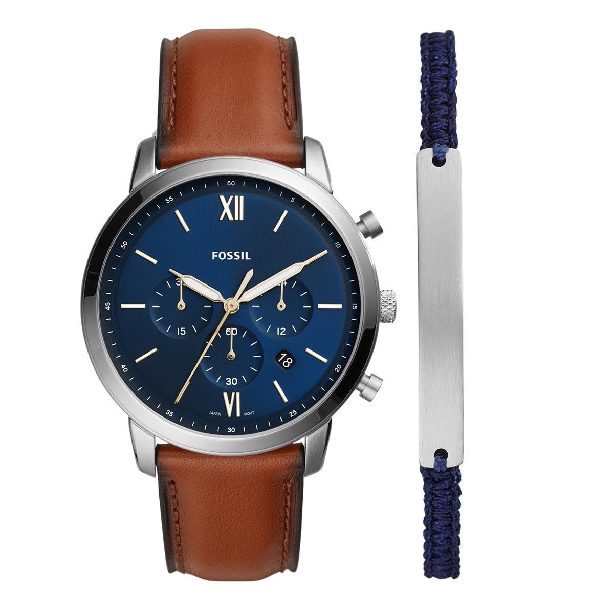 Reloj Fossil Neutra Cuarzo Cuero Hombre - FS5708SET