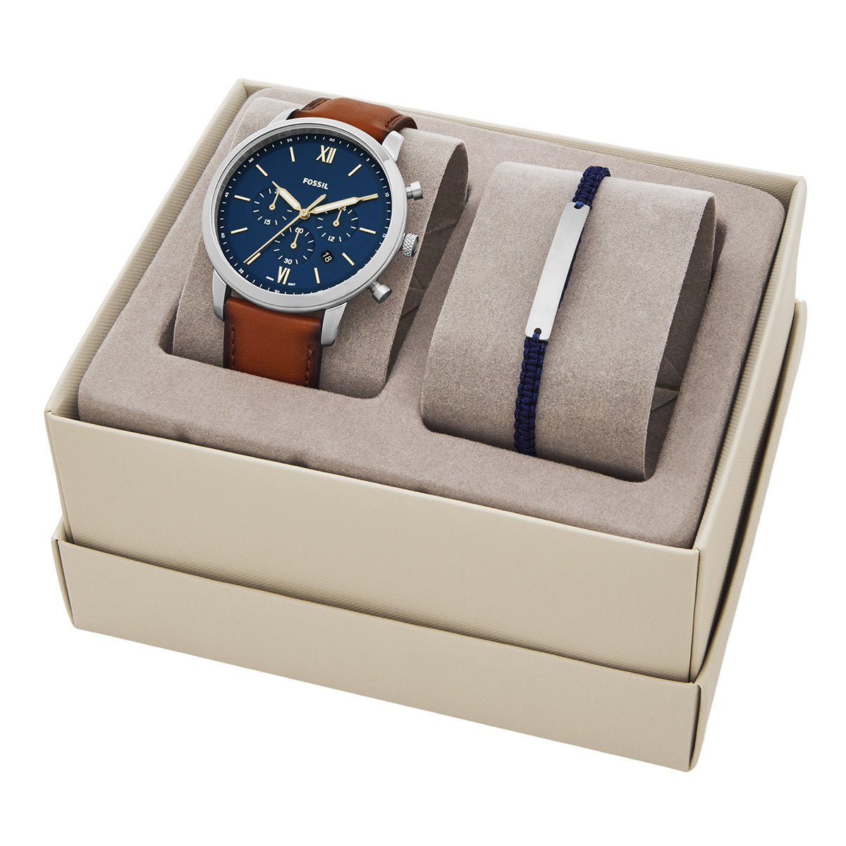 Reloj Fossil Neutra Cuarzo Cuero Hombre - FS5708SET