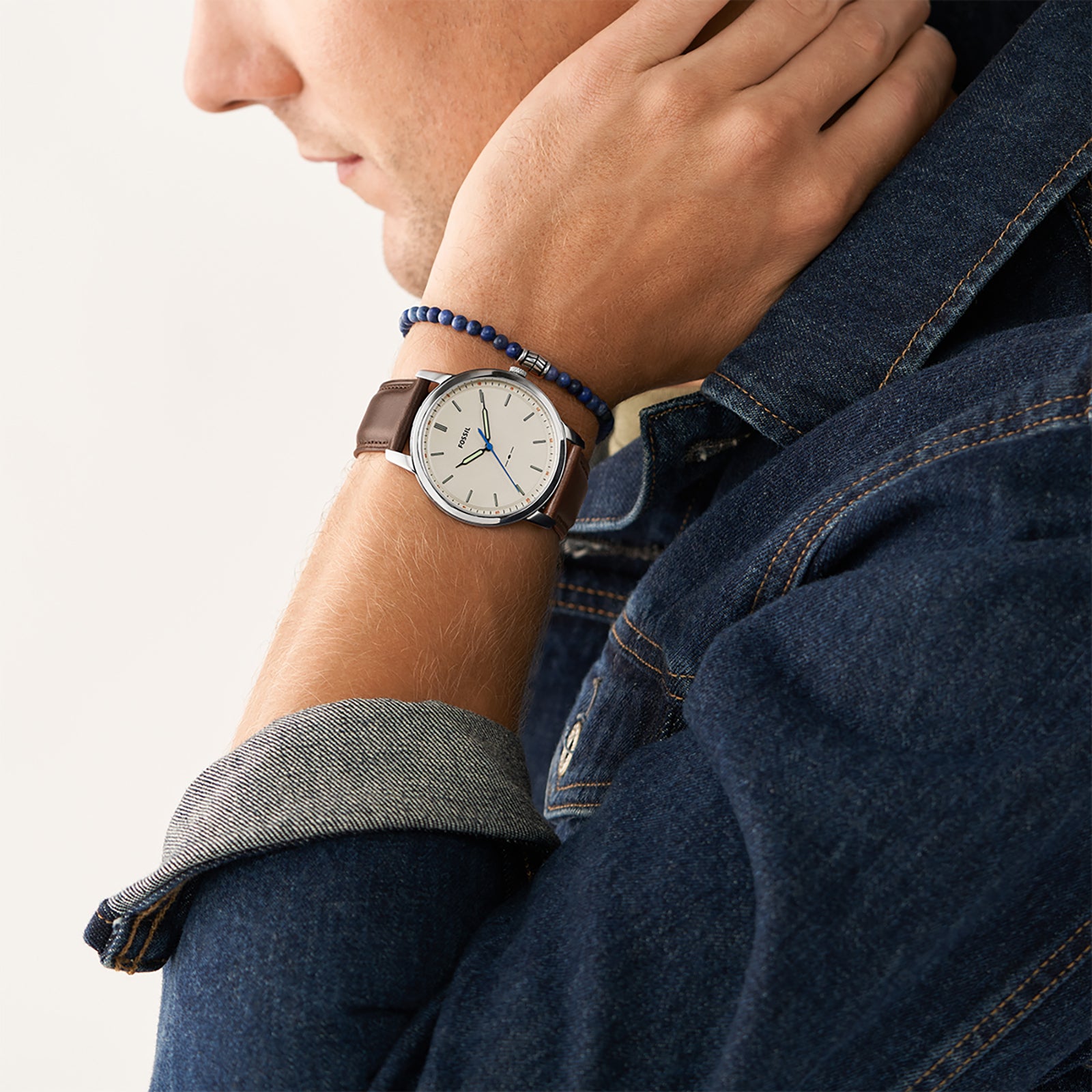 Reloj Fossil Minimalist Cuarzo Cuero Hombre - FS5966SET