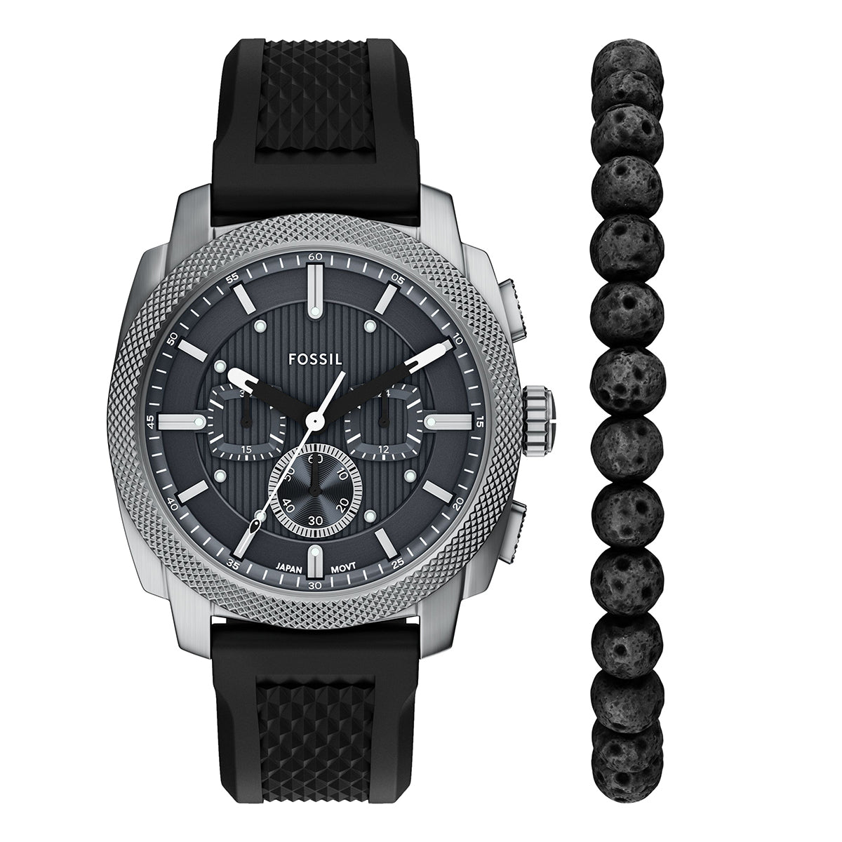 Reloj Fossil Machine Set Watch Cuarzo Silicona Hombre