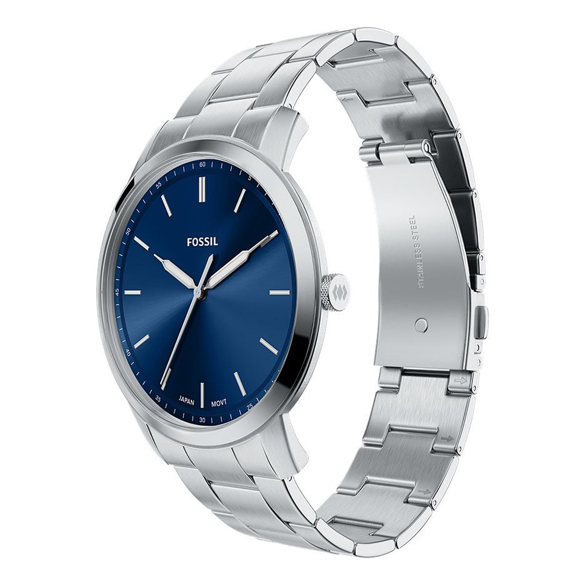 Reloj Fossil Minimalist Acero Inoxidable 44mm Hombre Plateado