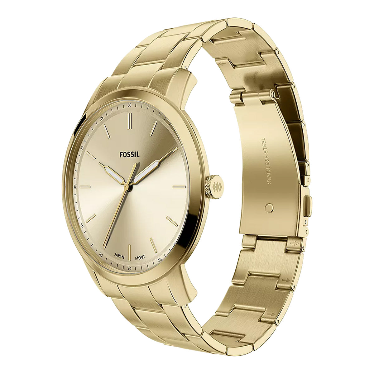 Reloj Fossil Minimalist Acero Inoxidable 44mm Hombre Plateado