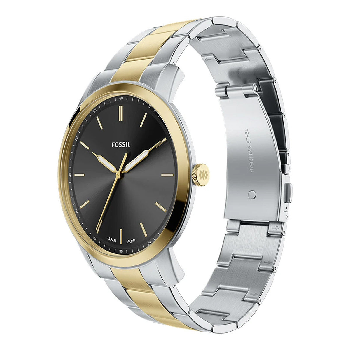 Reloj Fossil Minimalist Acero Inoxidable 44mm Hombre Plateado