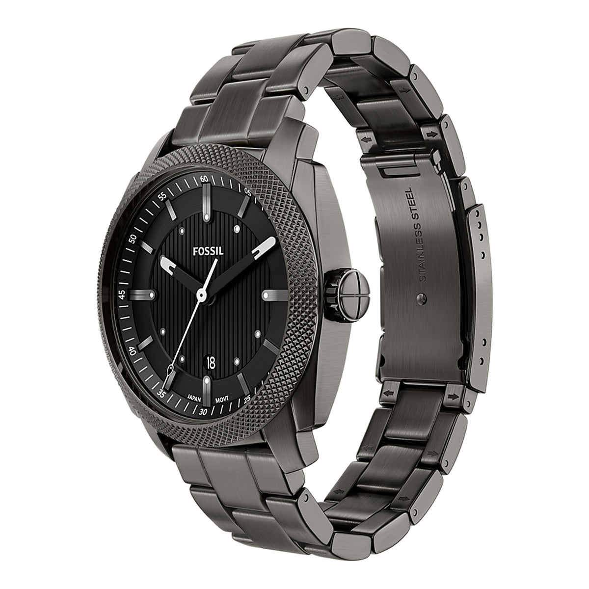 Reloj Fossil Machine Acero Inoxidable 41mm Hombre Gris Plomo