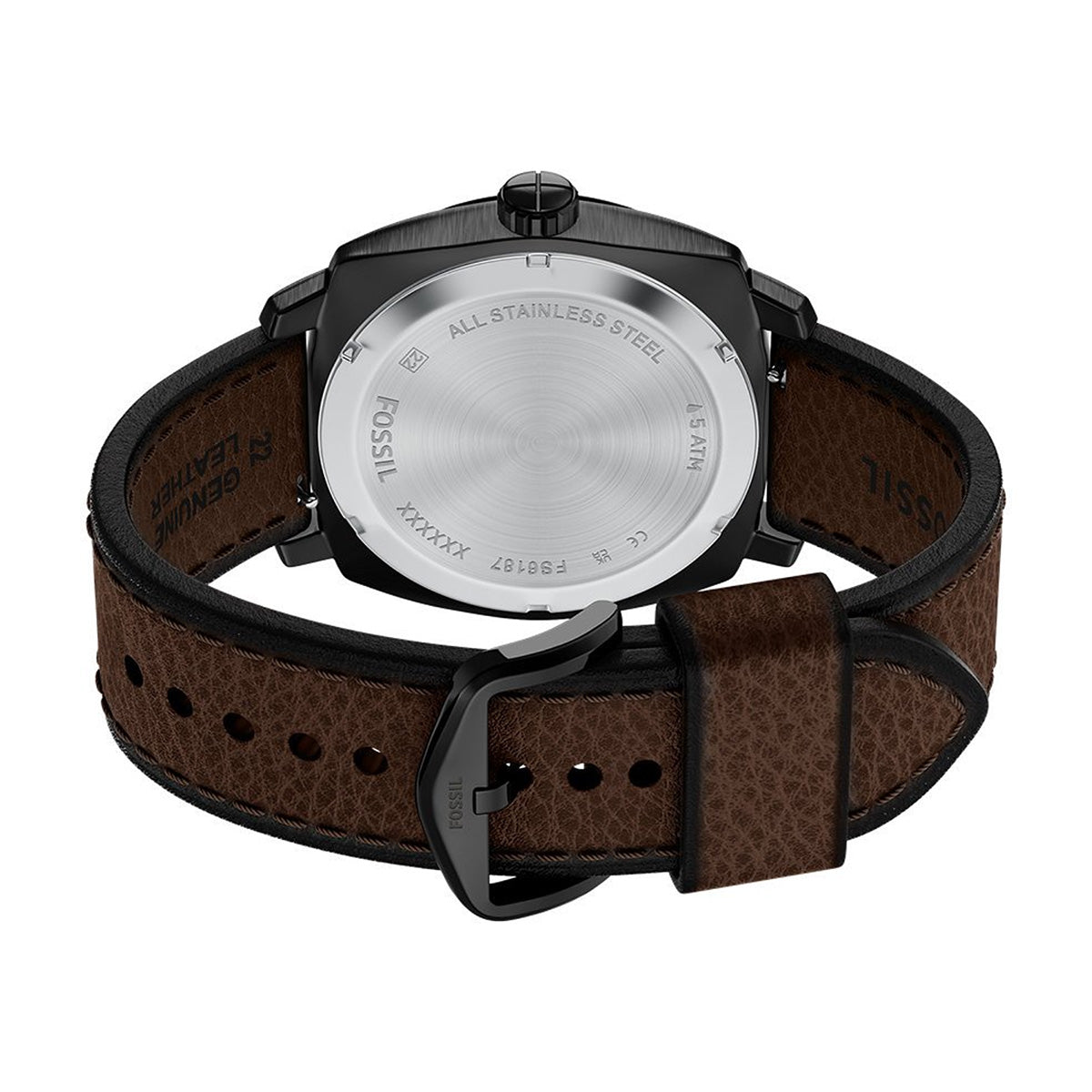 Reloj Fossil Machine Cuero 41mm Hombre Café