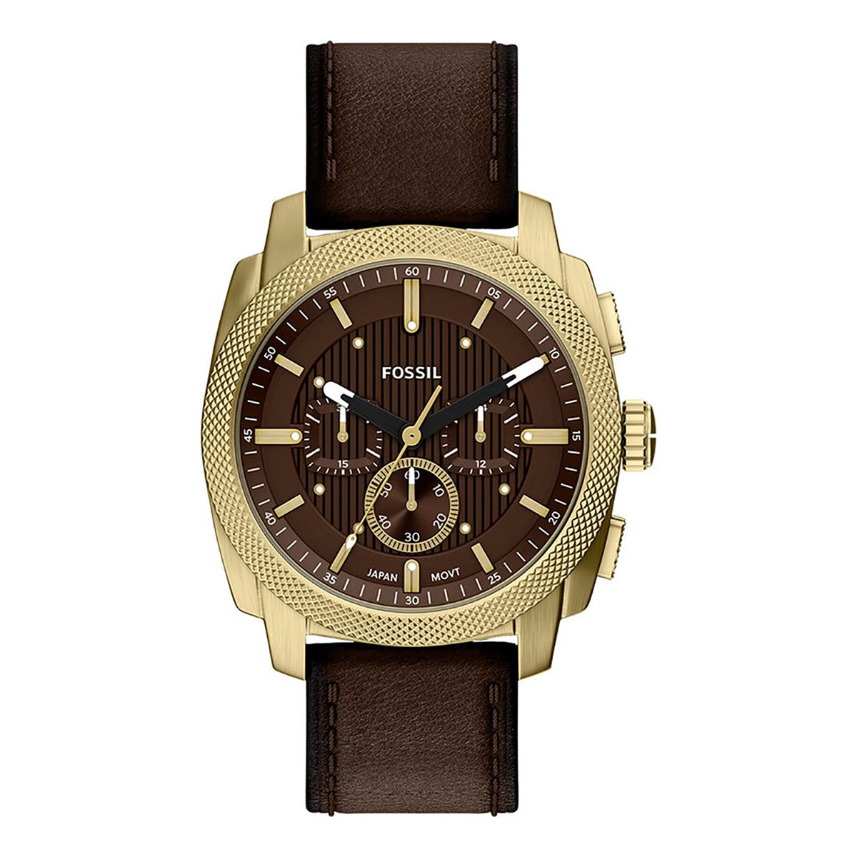 Reloj Fossil Machine Cuero 44mm Hombre Café