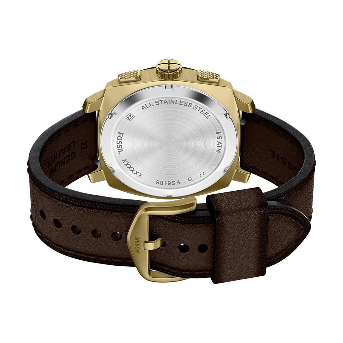 Reloj Fossil Machine Cuero 44mm Hombre Café