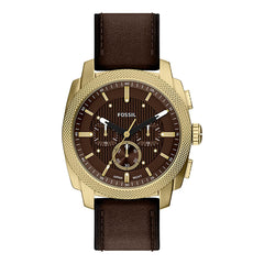 Reloj Fossil Machine Cuero 44mm Hombre Café