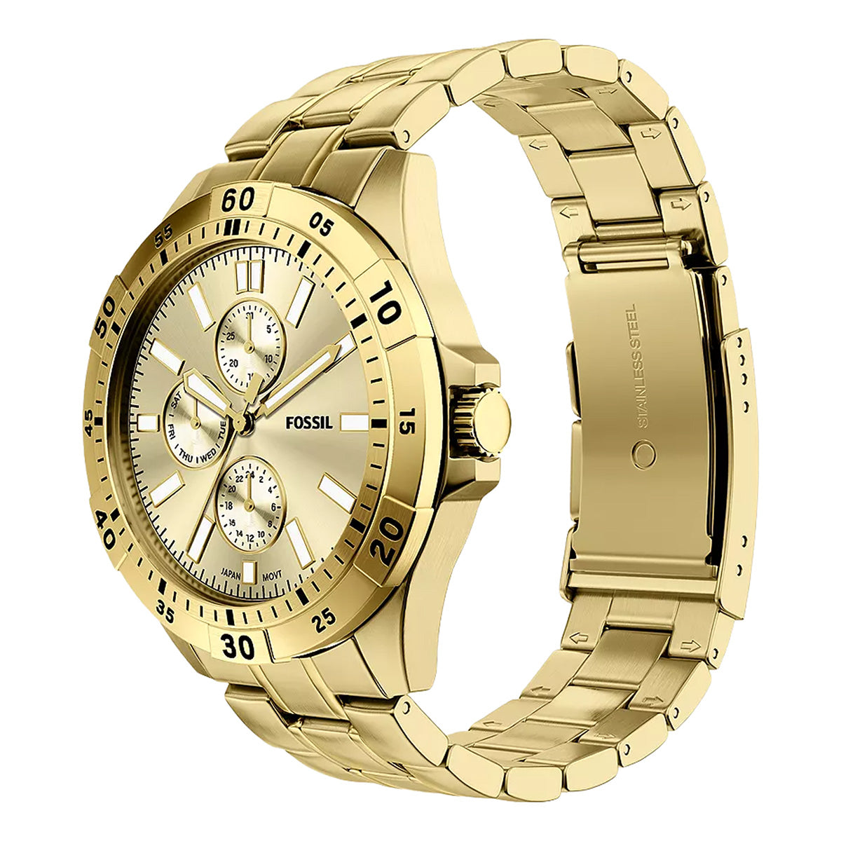 Reloj Fossil Garrett Acero Inoxidable 44mm Hombre Dorado