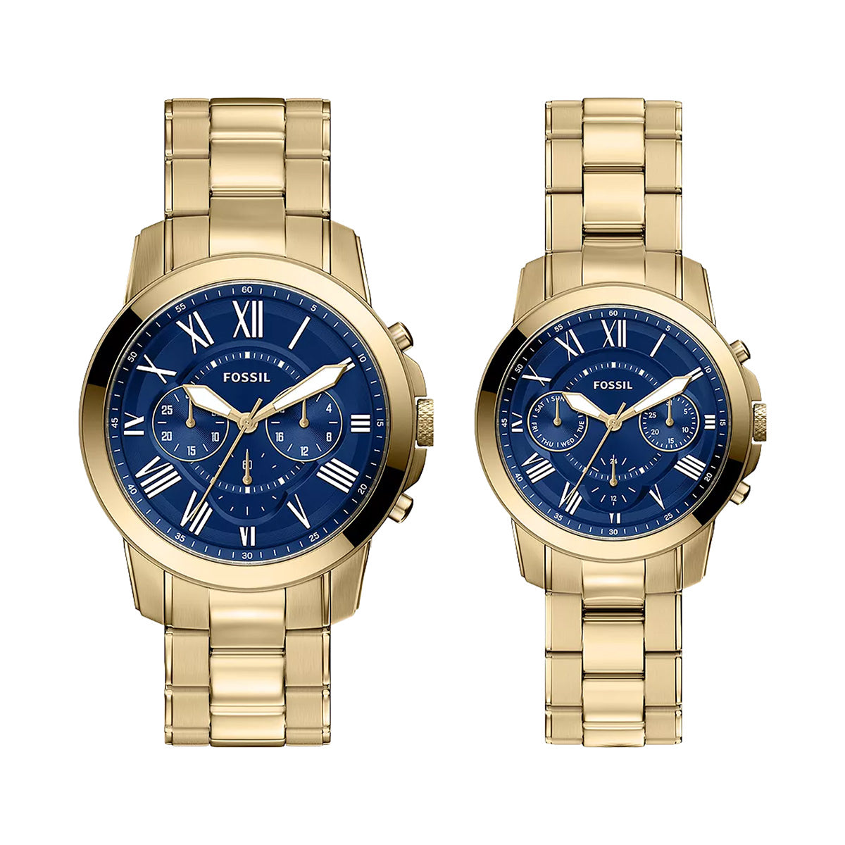 Reloj Fossil Grant Set Acero Inoxidable 44 - 34mm Unisex Dorado