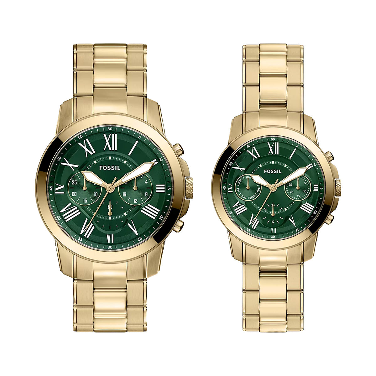 Reloj Fossil Grant Set Acero Inoxidable 42-34mm Unisex Verde