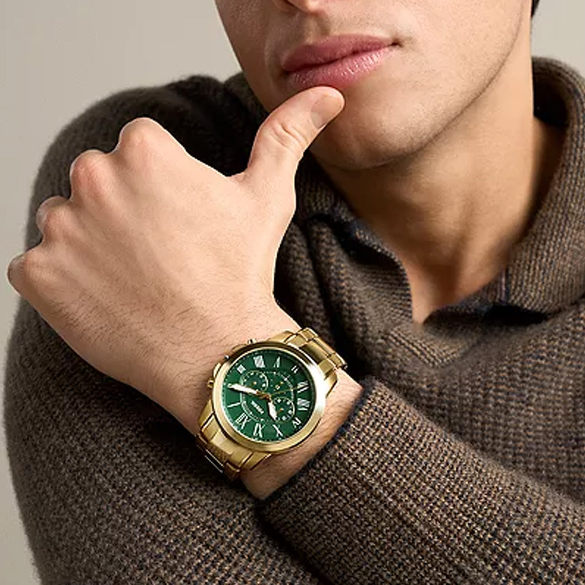 Reloj Fossil Grant Set Acero Inoxidable 42-34mm Unisex Verde