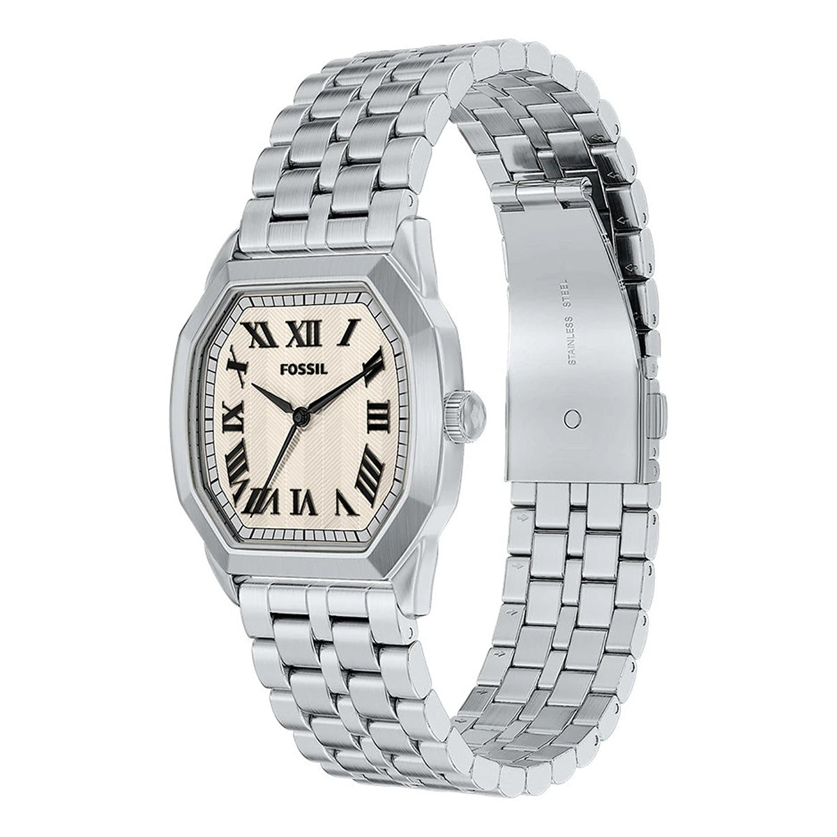 Reloj Fossil Harlow Acero Inoxidable 33mm Hombre Plateado