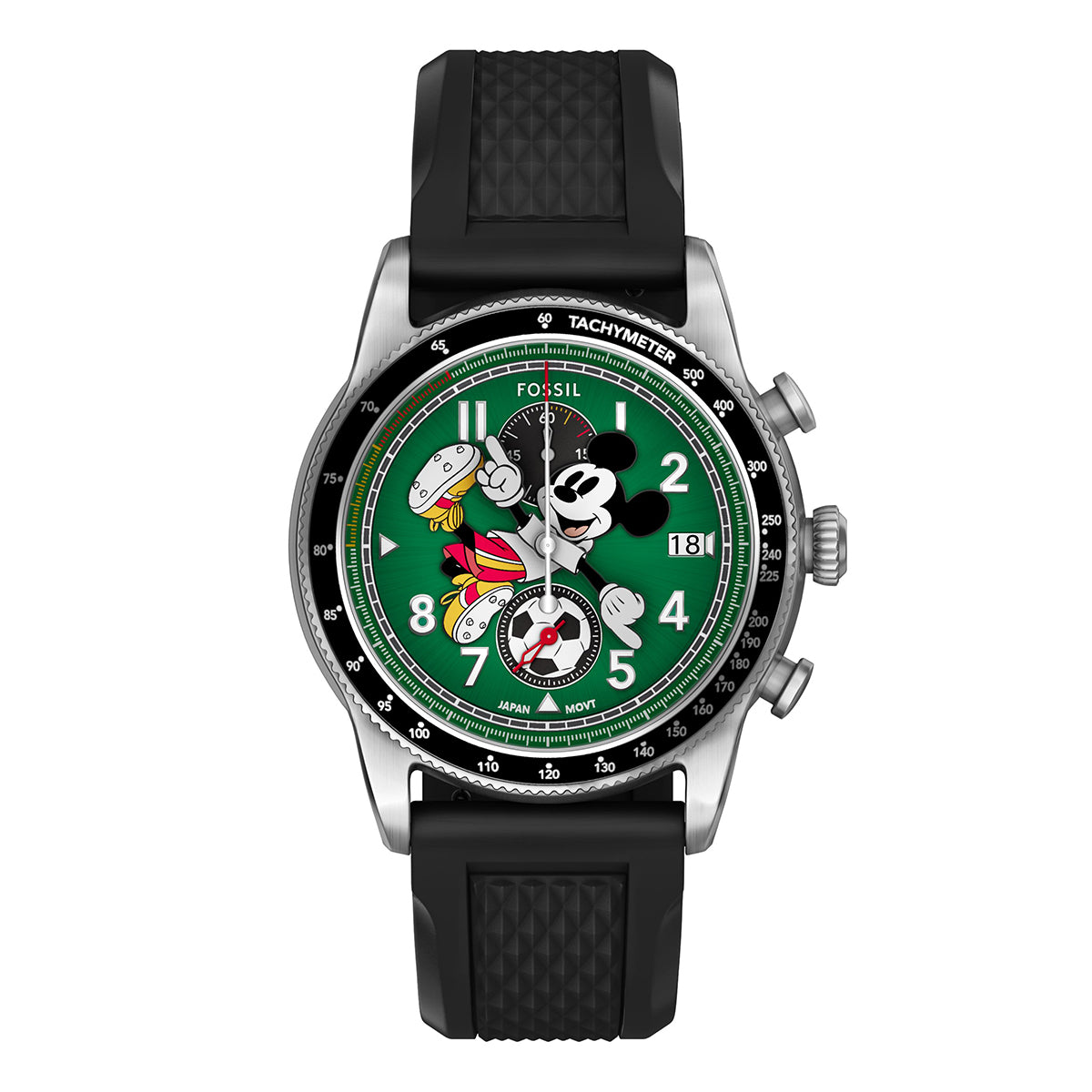 Reloj Fossil Mickey Mouse Cuarzo Silicona Hombre