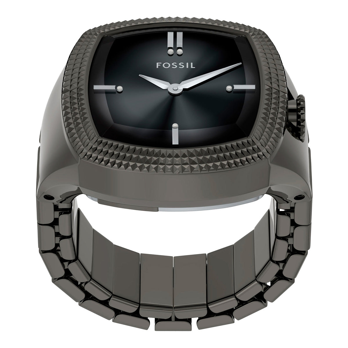 Reloj Anillo Fossil Nick Jonas Machine Luxe Cuarzo Acero Inoxidable Unisex