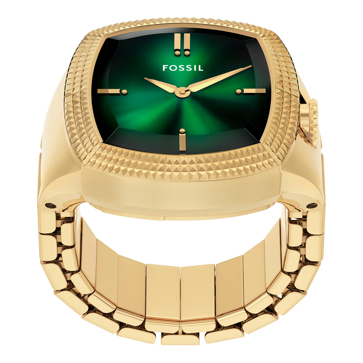 Reloj Anillo Fossil Nick Jonas Machine Luxe Cuarzo Acero Inoxidable Unisex