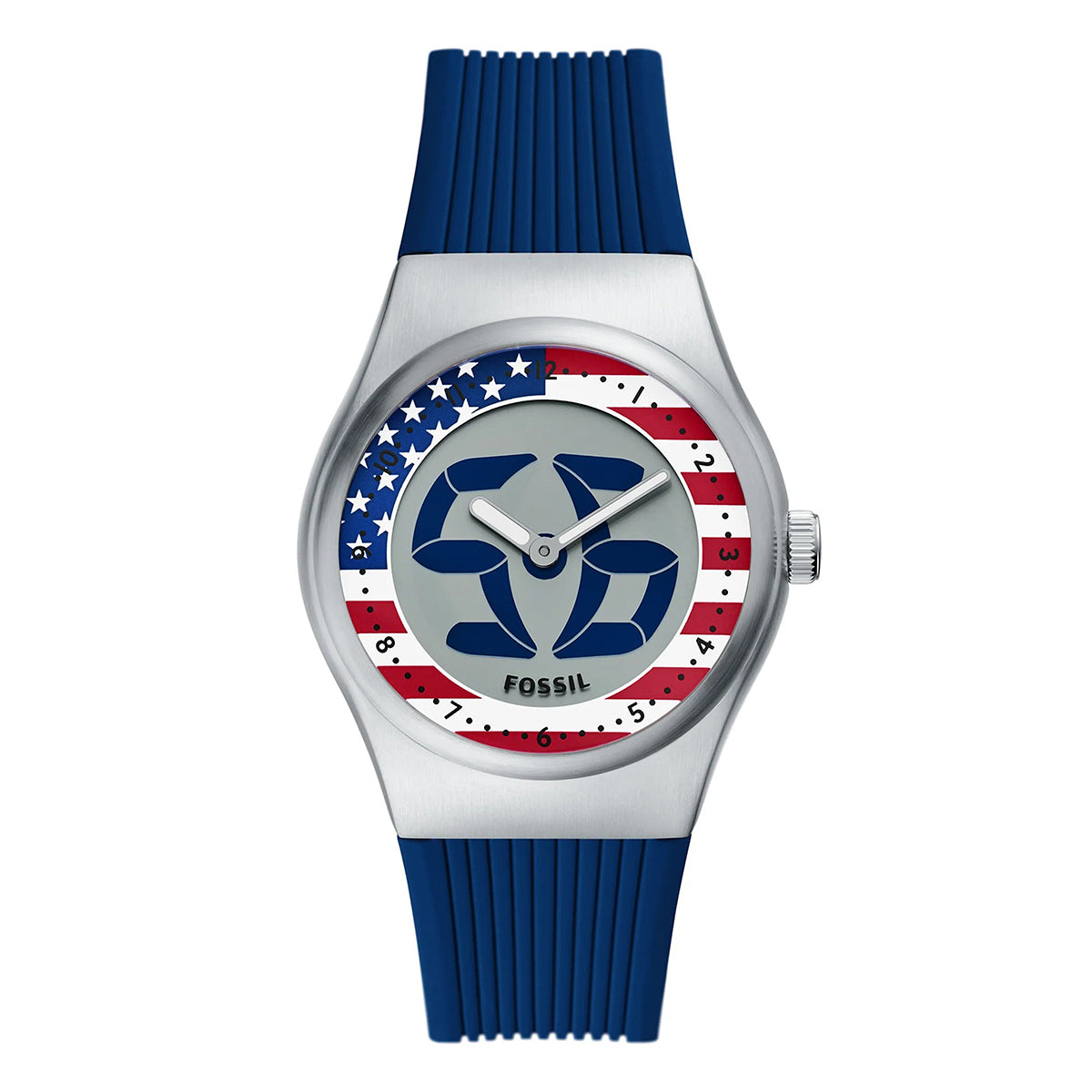 Reloj Fossil World Flags Big Tic Cuarzo Silicona Unisex