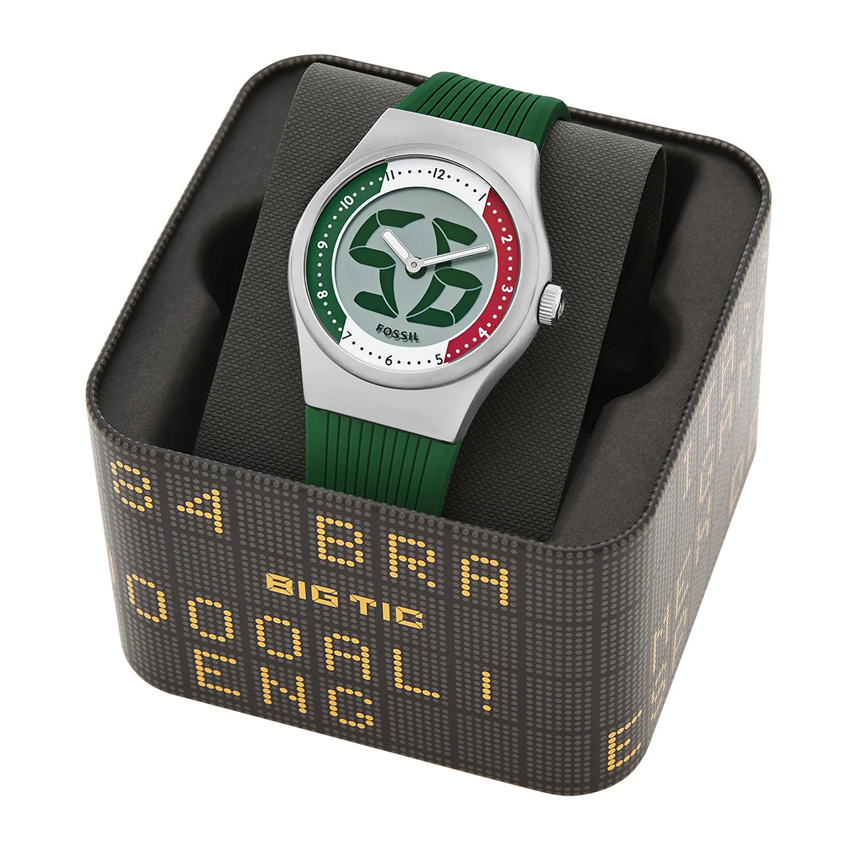 Reloj Fossil World Flags Big Tic Cuarzo Silicona Unisex
