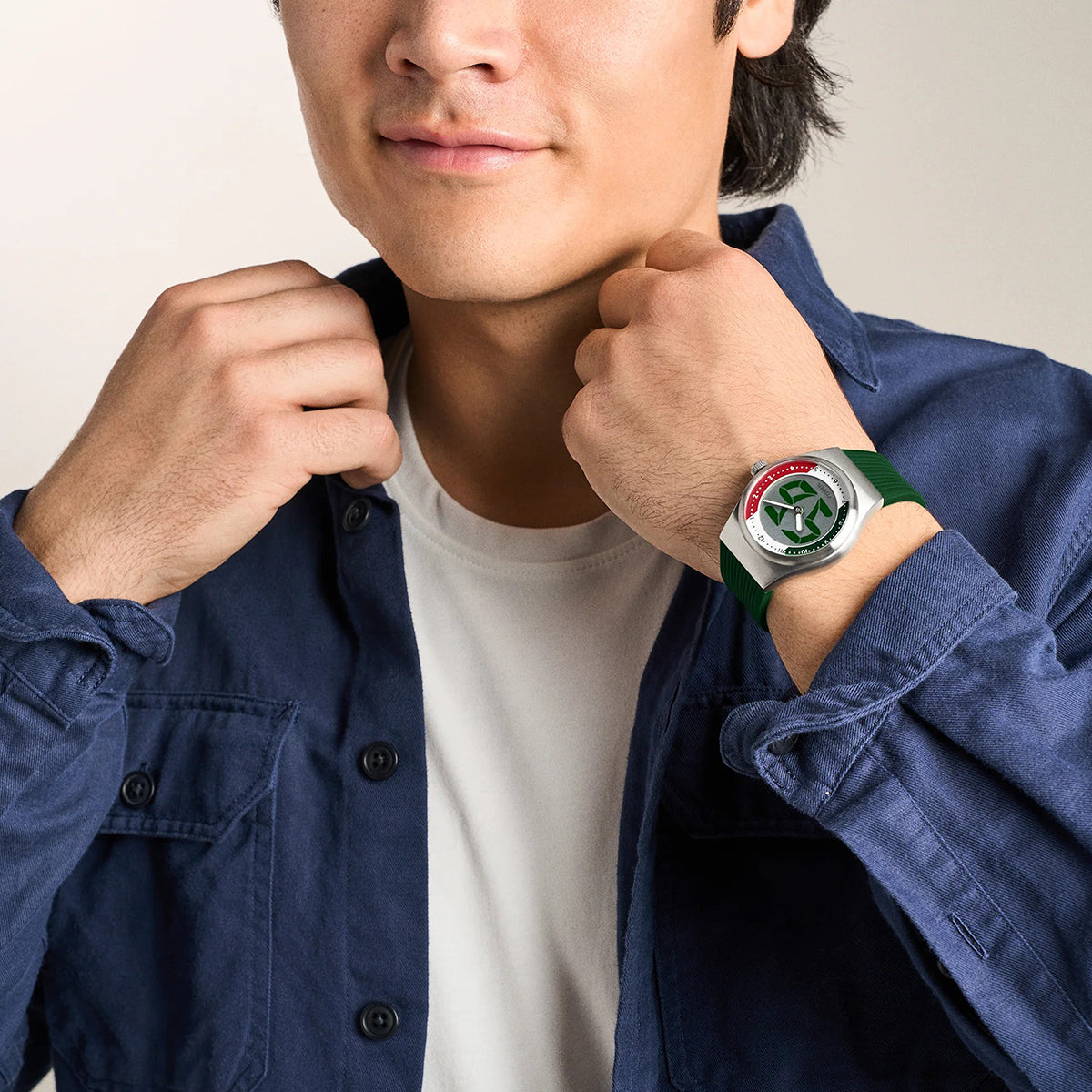 Reloj Fossil World Flags Big Tic Cuarzo Silicona Unisex